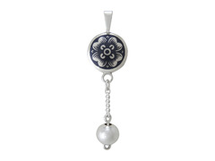 Серебряная круглая подвеска с шариком на цепочке «Алиса» 